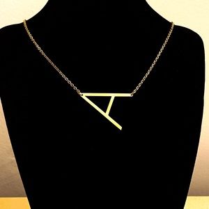 ⭐️🛍️ ACCESSORIES SALE! 🌟 🌟 Gold - Statement initial letter “A” necklace